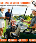 Chill Out On The Links With This Badass Golf Cart Misting Fan featuring remote control, adjustable speed and dual spray modes.