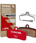 Gnarly Stopping Power Mountain Bike Brake Pads For Shimano Saint BR M810 M820 XTR M9120 Tektro TRP 4 Piston Ceramic Compound Silent Option Performance Version Red Pin Included with packaging and accessories.