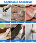 Straight Up Heavy Duty Transparent Waterproof Sealant To Nail Every Indoor And Outdoor Leak One Gallon Size used on walls, brick, roofs, wood, gutters, and tile.