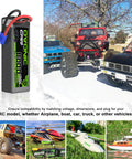 3S LiPo Battery 8000mAh 11.1V 100C Twin Pack With EC5 for RC vehicles including cars, trucks, planes, drones