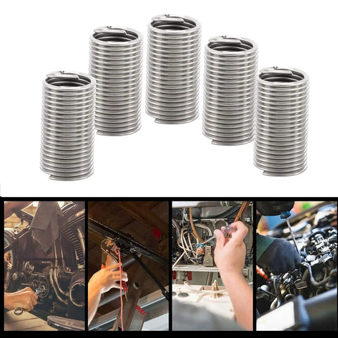 5 Piece Stainless Steel Wire Thread Insert Kit With Protective Coil Sleeve For Screw Repair Heavy Duty M24x3x3D Pro Grade Fastener