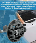 Washer Lid Lock Replacement Kit For Front Load Washers Door Latch Upgrade Compatible With MVW6230HW1 MVW6230HW2 MVW6230RHW0 MVW6230RHW1 And WTW Series Models WTW500CMW0 WTW5100HC0 WTW5100HC1 WTW5100HC2 Fits Whirlpool And Kenmore Units, gray plastic