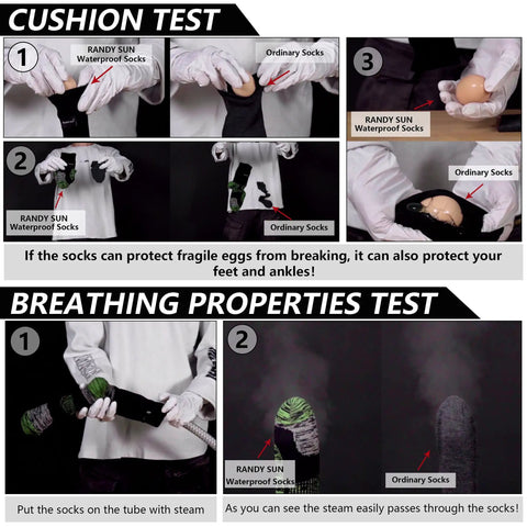 Testing Waterproof Breathable Knee High Socks for Skiing Cycling Running Trekking and Fishing Unisex 1 Pair Grey Tough Outdoor Gear
