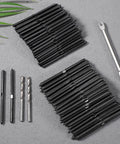 200 Pack Stainless Steel Left And Right Handed Thread Swage Lag Screws One Eighth Inch For Wood Posts Deck Railing Kit With Wrench Drill Bits Spanner DIY Baluster Kit For Stair Porch And Terrace Railing set on gray surface
