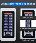 Built Tough RFID Access Control Keypad with Wiegand 26Bit, Standalone door entry pad, proximity card compatibility, zinc alloy