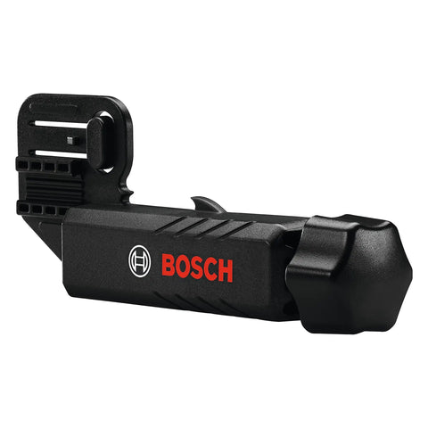 LR10 500 Ft Red Beam Rotary Laser Receiver Kit with Mounting Bracket, black housing, side view showing dual-sided LED display