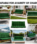 Thick Waterproof Porch Swing Cushion For Outdoor Two To Three Seater With Ties Cozy Replacement Bench Pad 60 By 40 Inches Dark Green Upgraded Memory Foam Blend For Patio Backyard And Garden