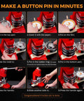 Instructions for using the Premium DIY Button Making Kit Includes 200 Sets Of 32Mm 1 26 Inch Metal Button Blanks And Protective Film.