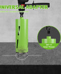 Heavy Duty 4 Inch Dry Core Drill Bit With Full Masonry Setup Featuring Quick Release Pilot Bit Drift Tool showing universal adapter