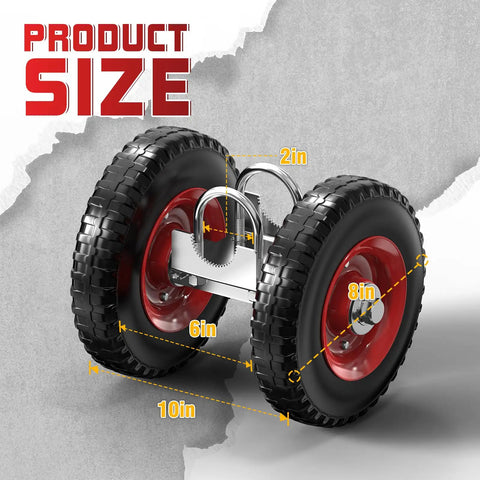 Heavy Duty Steel Gate Wheel With 8 Inch Rubber Rolling Carrier For Driveway Gates Fences And Metal Tube Gates Helps Prevent