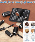 Leather Circle Cutter Tool Set 16 Piece Circle Punch Kit 1mm To 15mm High Carbon Steel Round Cutting Dies on leather and mat