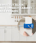 Professional Cabinet Face Frame Installation Clamp And Woodworking Clamp Set Of Two With Dead On Precision Alignment Totally Legit Aluminum Build in use aligning cabinet frames.