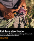 Foldable Produce Knife For Garden Harvests One Handed Safety Lock Stainless Steel Curved Blade cutting vegetable stem