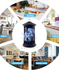 Heavy Duty 4200V Electric Bug Zapper Indoor Outdoor Use Waterproof Mosquito Fly Trap with images of various rooms for use