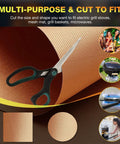 Set Of 6 Copper Grill Mats For Outdoor Grilling Nonstick Heavy Duty Reusable Easy To Clean, cuttable with scissors.