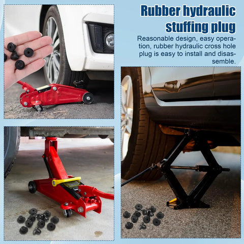 12 Pack Rubber Hydraulic Jack Oil Filler Plugs For Floor Jacks 5/16 Inch Round Head Replacement Plugs with jacks