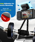 Four Pack Double Sided Adhesive Pads For Dash Cam Mounts with 3M VHB tape on rearview mirror in car