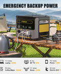FlashSpeed 1000 Portable Solar Generator 828Wh LiFePO4 With Jumper Cables on outdoor table next to camping gear