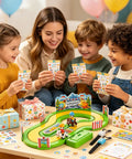 Motion Tracking Racetrack Toy With Wristband Sensors Two Player Competitive Racing For Kids And Parents; tabletop gift set with track