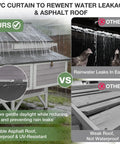 Comparison of 68 Inch Mobile Chicken Coop On Wheels with waterproof asphalt roof and others with leaking roofs in rain