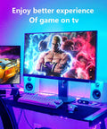 LED Strip Light Kit With Music Sync Sixteen Point Four Feet USB Powered Waterproof RGB 5050 Color Changing LED Strip TV backlights