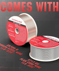YESWELDER MIG solid wire spools, E71T-GS flux core and ER70S-6 carbon steel, 1lb each, .030" size for welding.