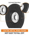 Close-up of 2 Inch Die Grinder Wheel Set, Fifteen Piece T27 Aluminum Oxide Grinding Discs with center metal ring fixing