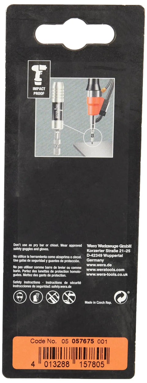 Packaging of Impaktor Bit Holder With Retaining Ring And Magnetic Grip For Quarter Inch Hex Drive 75 mm Length Stainless Steel