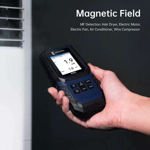 3 In 1 EMF Meter Digital Electromagnetic Field Detector With Rechargeable Battery For EF MF RF Radiation, 5G Cell Tower And WiFi Signal Detection, Home And Office EMF Inspections And Ghost Hunting