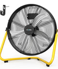 20 Inch High Velocity Floor Fan With Wall Mounting System Powerhouse Air Mover for Workshops UL Safety Listed
