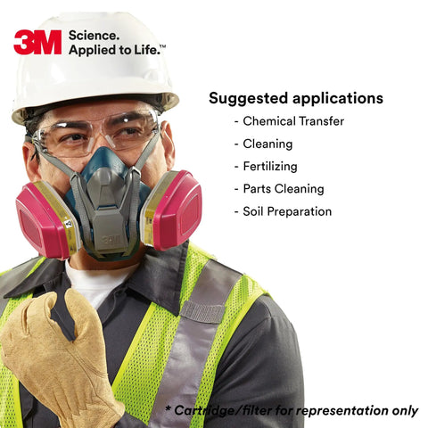 Premium Badass P100 Respirator Cartridges NIOSH Approved For Ammonia And Methylamine Defense Against All Oil And Non Oil Particulates With Standard Bayonet Mount Pair
