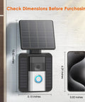 Solar Doorbell Charger For Video Doorbell 3 3 Plus 4 Battery Doorbell Plus And Battery Doorbell Pro With 2 Prong Port And 2.9W