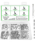 600Pcs M1 Micro Screw Kit With 2.5mm 3mm 4mm 5mm 6mm Lengths, Phillips Pan Head Tiny Machine Screws And Nuts, case and tools included
