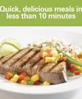 Hamilton Beach Steak Lover Electric Indoor Grill, Nonstick Surface Cooking 100 Square Inches, Stainless Steel And Black Design For perfectly seared smoky flavors with seared steak and colorful vegetables.