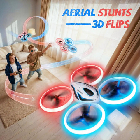 Kids controlling Easy To Fly RC Drone For Kids And Adults With 3 Batteries And 24 Minute Flight Time Anti Collision Quadcopter