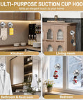 Heavy Duty Suction Cup Hooks For Bathroom No Drill Towel And Robe Holder Renters Dream Zero Drama Setup For Tile Glass And Mirror in kitchen, bathroom, living room, bedroom.