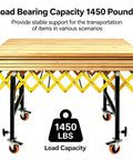 Heavy Duty Conveyor Belt Rollers With 1450 Lbs Load Capacity Adjustable Roller Stands for stable support and transport.