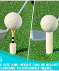 16 Piece Golf Tee Set With Rubber Stands And Bamboo Tees For Mats Tee Up At Indoor Driving Range And Golf Simulators Universal Tees