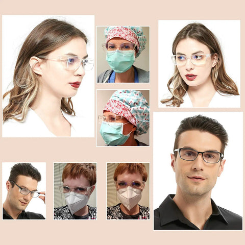 Unisex Blue Light Safety Glasses With Readers 0 To 4 Diopters, Anti Blue Light Goggles With Clear Lenses on various models