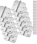 Heavy Duty Three And A Half Inch Interior Door Hinges Twelve Pack With Five Eighths Radius Corners Polished Chrome Quiet Smooth Operation