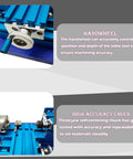 Jaryannix Mini Metal Lathe Benchtop 36W for Woodworking and DIY Projects 20000rpm showing handwheel and high accuracy chuck details.