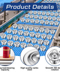80-Piece Five-Eighth Inch Roller Ball Transfer Bearings In Carbon Steel, 360 Degree Rotation for Conveyors