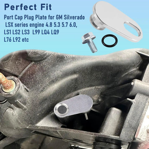 Beefed Up Supercharger MAP Vacuum Port Sealing Cap For GM LSA LS9 LT4 LS LQ4 LSX Engines, Aluminum Alloy Intake Port Seal Plate