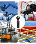 Beefy Hydraulic Pump 16 Quart 4 Gallon Power Unit For Dump Trailers And Industrial Lifts 220V 2HP Electric Hydraulic Pump 3450 RPM Single Phase Car Lift Pump For Lifting And Heavy Duty Use displayed with various machinery.