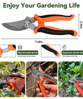 Pruning shears from Long Handle 60 Inch 3 In 1 Weed Removal Tool Set with ergonomic grip and high-strength spring in use