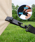 100 Pack Heavy Duty Tarp Clips With Locking Grasp No Tool Needed Thumb Screw Tent Clips For Securing Tarps Awnings Canopies