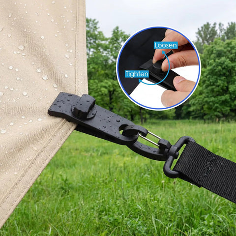 100 Pack Heavy Duty Tarp Clips With Locking Grasp No Tool Needed Thumb Screw Tent Clips For Securing Tarps Awnings Canopies