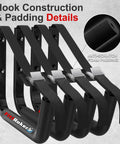 Heavy Duty Wall Mounted Kayak Rack Holds 120 Pounds Beast Mode Garage Saver with padded hook design for secure storage.