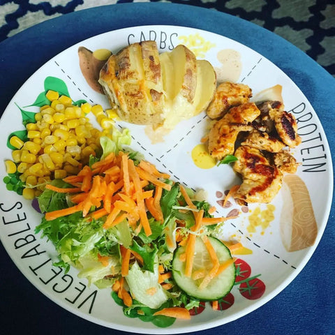 10 Inch Portion Control Plate For Balanced Eating With Melamine Dividers And A Healthy Nutrition Plate For Adults And Teens