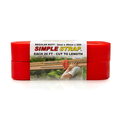 Heavy Duty Rubber Tie Down Straps For Movers And Pros Self Gripping No Knot Secure Non Marring UV Resistant 2mm Red